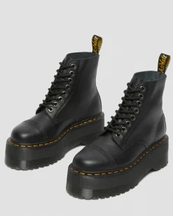 Dr. Martens Boots Plateformes Sinclair Max En Cuir Pisa Noir — Pisa Fashion