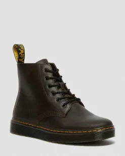 Dr. Martens Boots Thurston Chukka En Cuir Crazy Horse Marron foncé — Crazy Horse Online