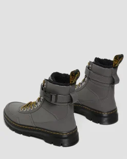 Dr. Martens Boots Utilitaires Combs Tech Doublées De Fourrure Synthétique Gris acier — Grove+Coated Canvas Best Sale