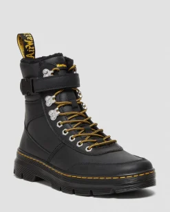 Dr. Martens Boots Utilitaires Combs Tech Doublées De Fourrure Synthétique Noir — Grove+Coated Canvas Clearance