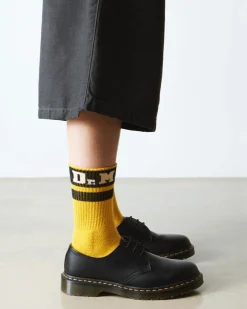 Dr. Martens Chaussettes Athletic Logo En Coton Biologique Mélangé Jaune — Cotton Blend Online