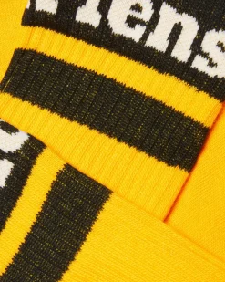 Dr. Martens Chaussettes Athletic Logo En Coton Biologique Mélangé Jaune — Cotton Blend Online