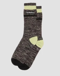 Dr. Martens Chaussettes Chinées En Coton Biologique Charcoal Grey — Cotton Blend Hot