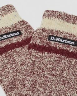 Dr. Martens Chaussettes Chinées En Coton Biologique Rouge Oxblood — Cotton Blend Clearance