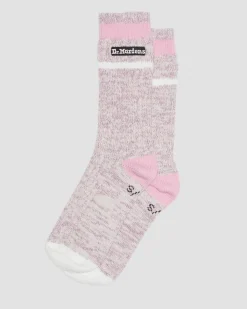 Dr. Martens Chaussettes Chinées En Coton Biologique Pink — Cotton Blend Discount