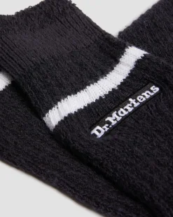 Dr. Martens Chaussettes Chinées Longues En Coton Biologique Mélangé Noir — Organic Cotton Blend Sale