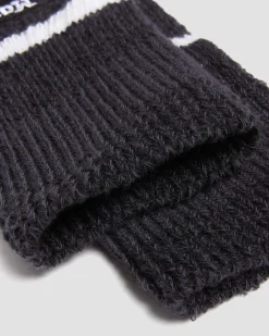 Dr. Martens Chaussettes Chinées Longues En Coton Biologique Mélangé Noir — Organic Cotton Blend Sale