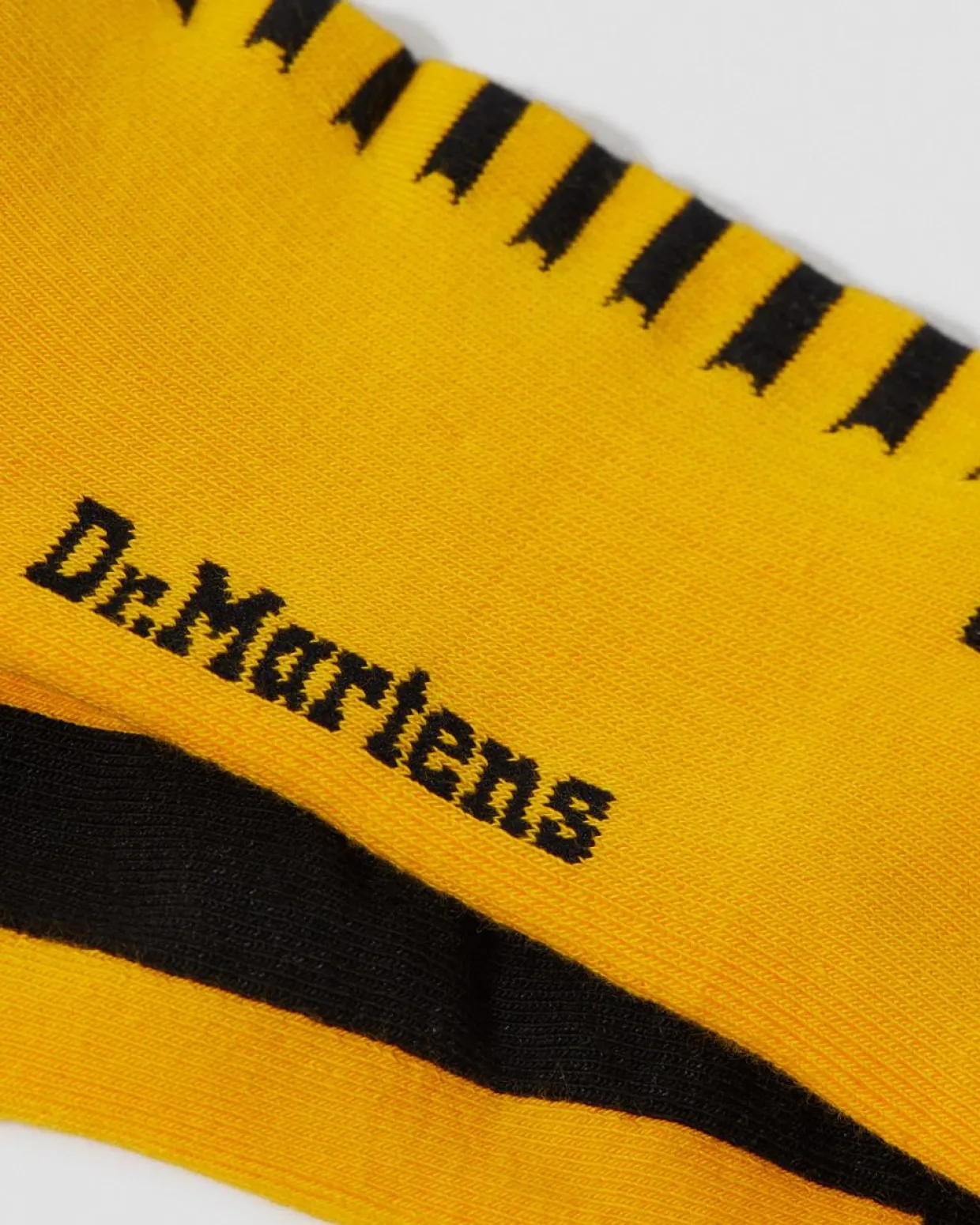 Dr. Martens Chaussettes Double Doc En Coton Mélangé Jaune+Noir — Cotton Blend Best