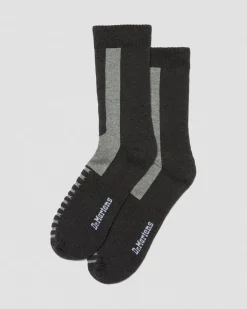 Dr. Martens Chaussettes Double Doc En Coton Mélangé Charbon — Cotton Blend Flash Sale