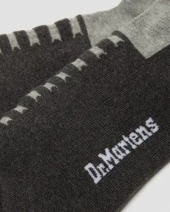 Dr. Martens Chaussettes Double Doc En Coton Mélangé Charbon — Cotton Blend Flash Sale
