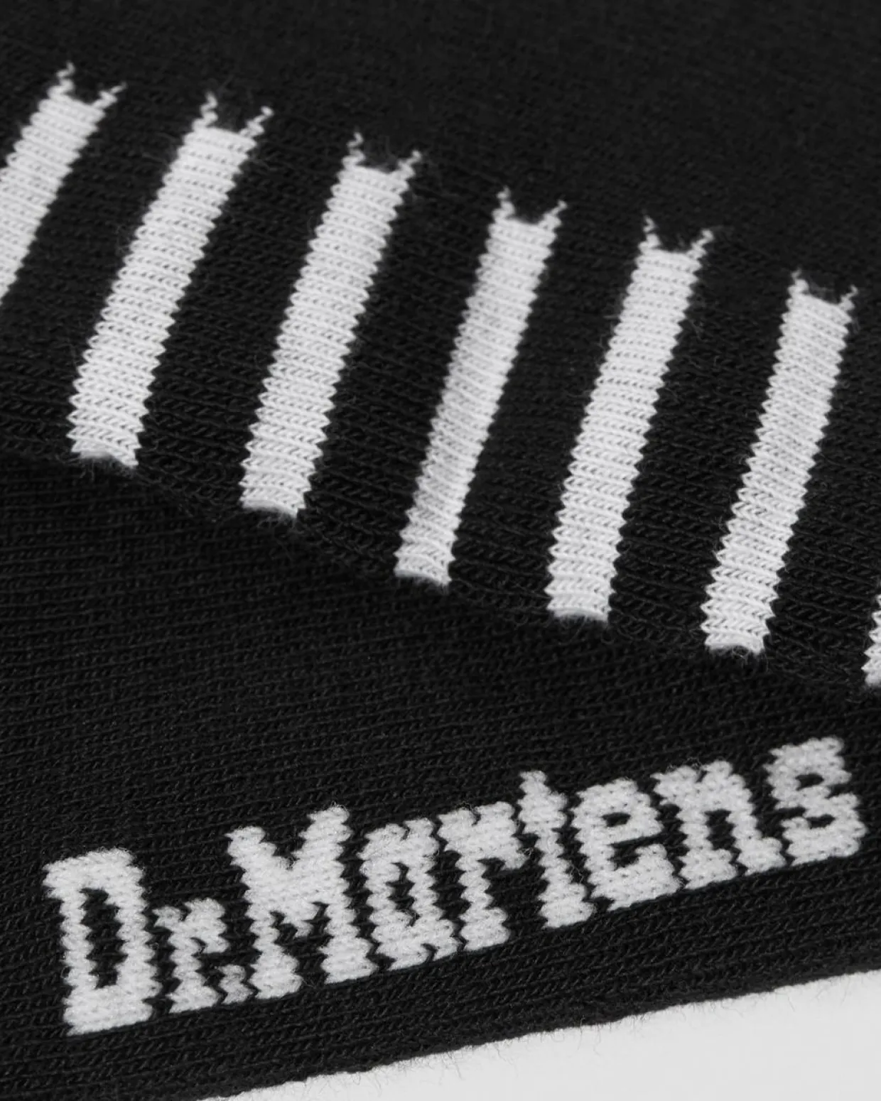 Dr. Martens Chaussettes Double Doc En Coton Mélangé Noir+Blanc — Cotton Blend Hot