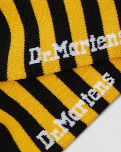 Dr. Martens Chaussettes En Coton Mélangé à Fines Rayures Jaune+Noir — Cotton Blend Online