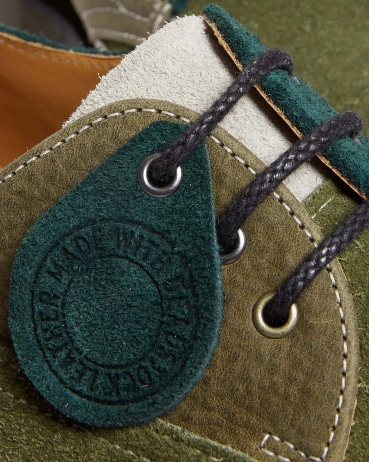 Dr. Martens Chaussures 1461 Deadstock En Cuir MULTI — Quilon + Suede New