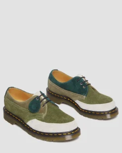 Dr. Martens Chaussures 1461 Deadstock En Cuir MULTI — Quilon + Suede New