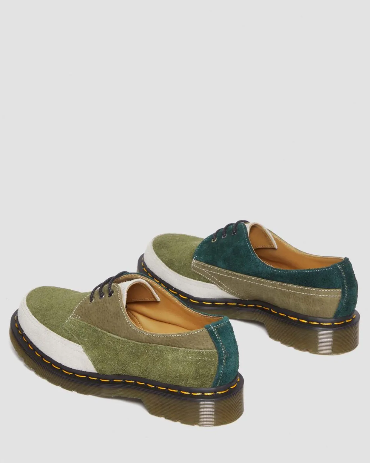 Dr. Martens Chaussures 1461 Deadstock En Cuir MULTI — Quilon + Suede New