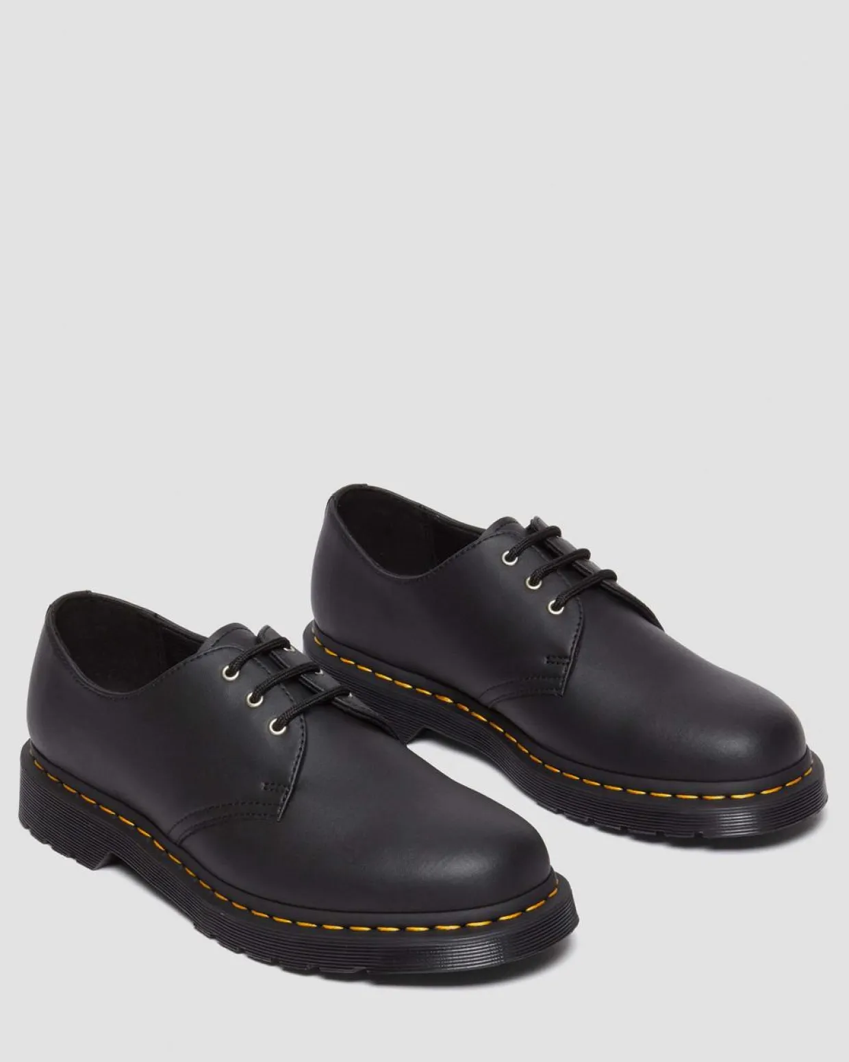 Dr. Martens Chaussures 1461 En Chutes De Cuir Reconditionnées Black — Genix Nappa Store