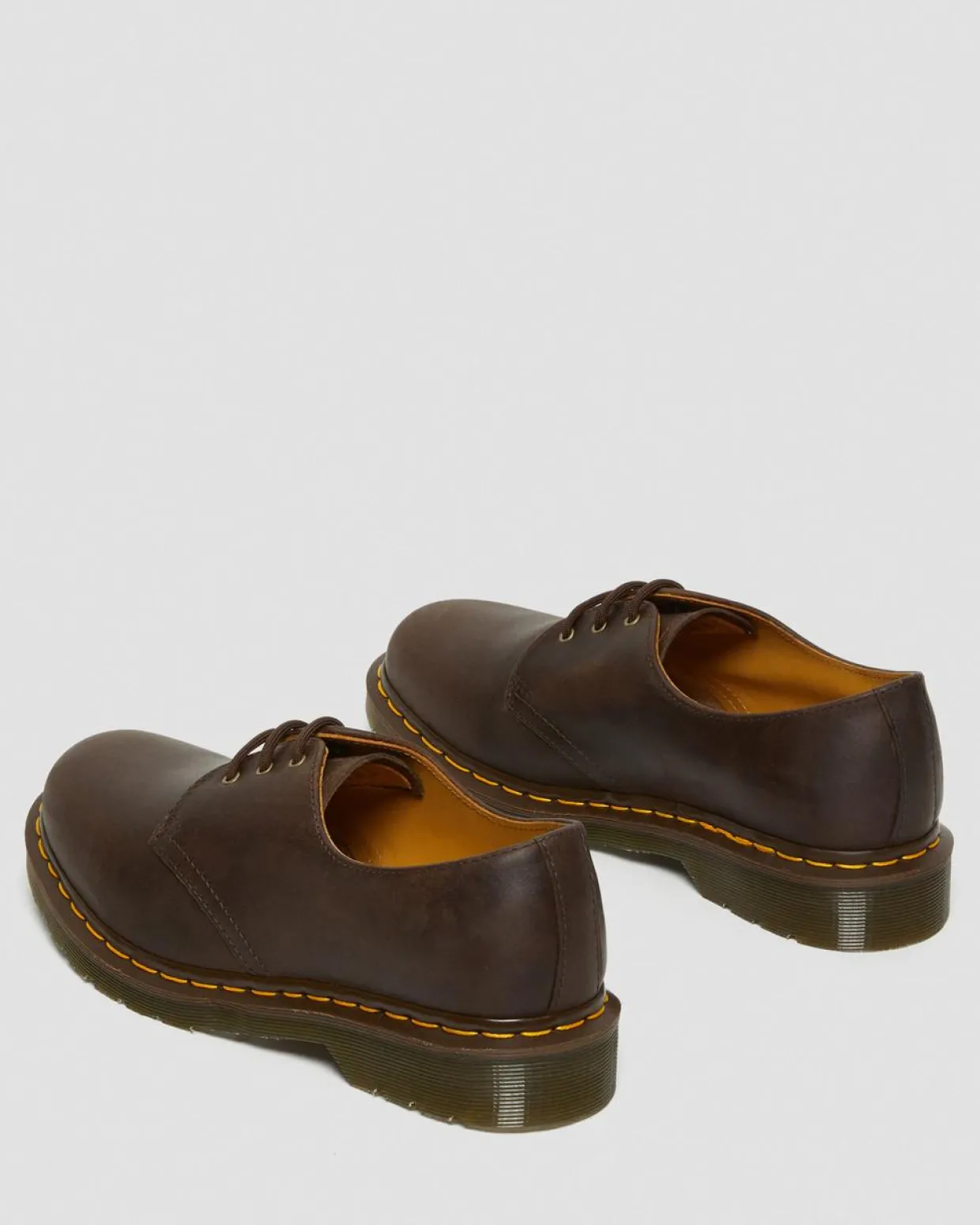 Dr. Martens Chaussures 1461 En Cuir Crazy Horse Marron — Crazy Horse Hot