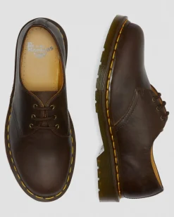 Dr. Martens Chaussures 1461 En Cuir Crazy Horse Marron — Crazy Horse Hot