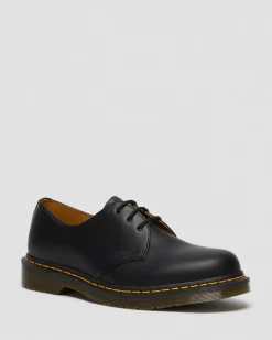 Dr. Martens Chaussures 1461 En Cuir Smooth Noir — Smooth Leather Discount