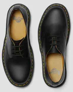 Dr. Martens Chaussures 1461 En Cuir Smooth Noir — Smooth Leather Discount