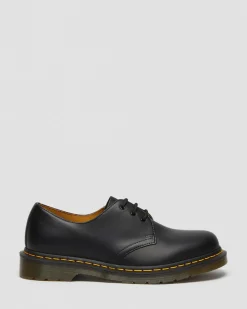 Dr. Martens Chaussures 1461 En Cuir Smooth Noir — Smooth Leather Discount