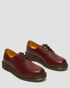 Dr. Martens Chaussures 1461 En Cuir Smooth Rouge Cherry Red — Smooth Leather Best Sale