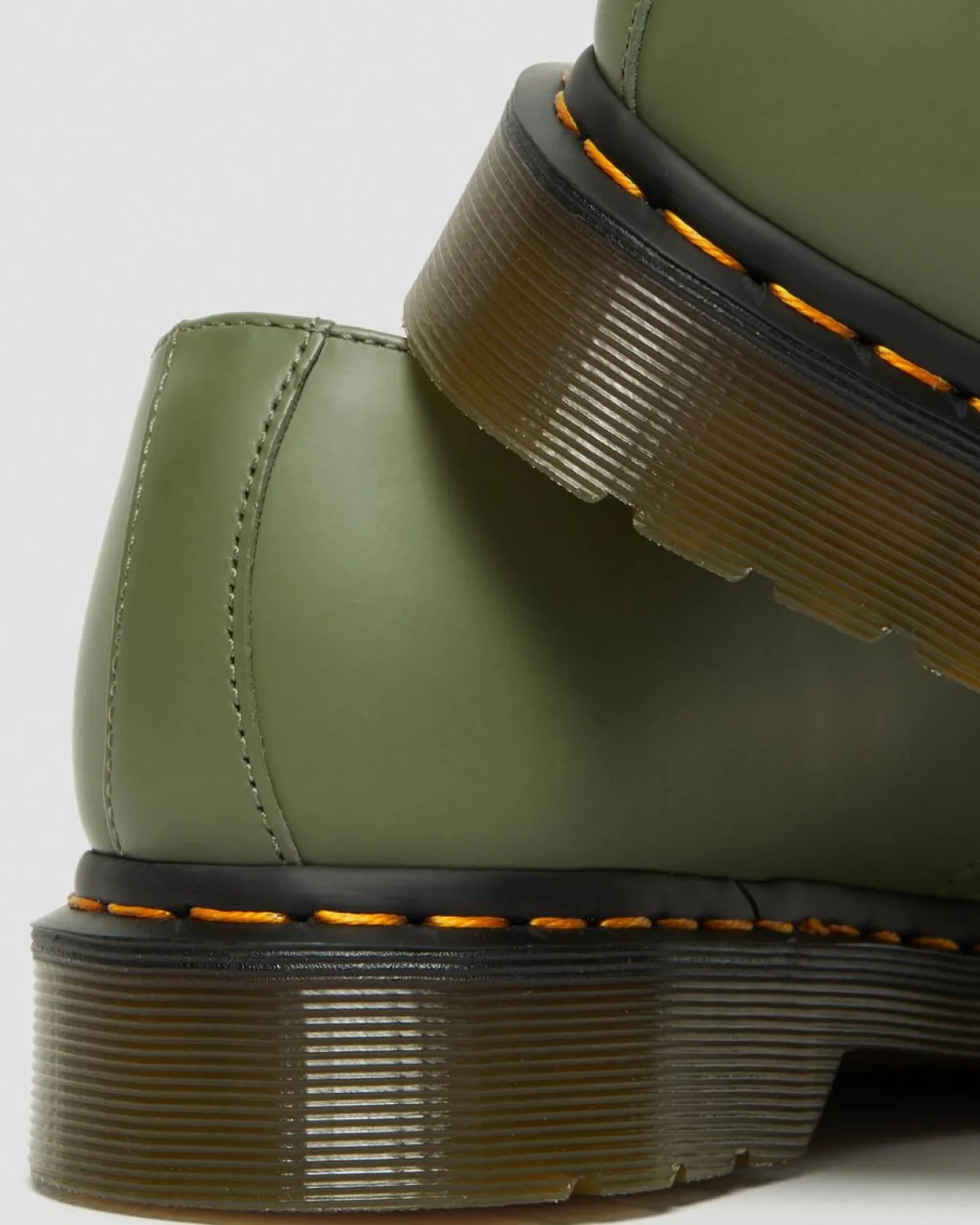 Dr. Martens Chaussures 1461 En Cuir Smooth Kaki Vert — Smooth Leather Discount