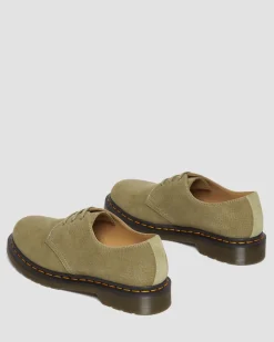 Dr. Martens Chaussures 1461 En Cuir Tumbled Nubuck Muted Olive — Tumbled Nubuck Fashion