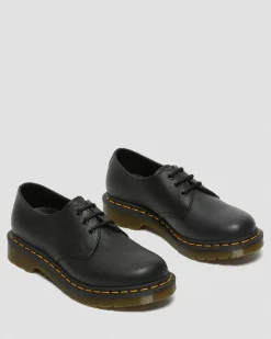 Dr. Martens Chaussures 1461 En Cuir Virginia Noir — Virginia Sale