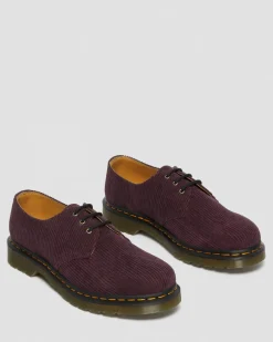 Dr. Martens Chaussures 1461 En Velours Côtelé Rouge Oxblood — Duchess Corduroy Shop