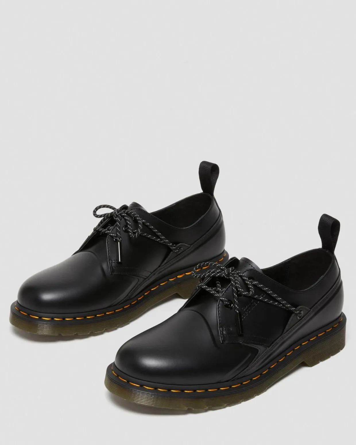 Dr. Martens Chaussures 1461 Slam Jam En Cuir Smooth Noir — Smooth Leather Shop