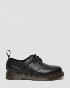 Dr. Martens Chaussures 1461 Slam Jam En Cuir Smooth Noir — Smooth Leather Shop