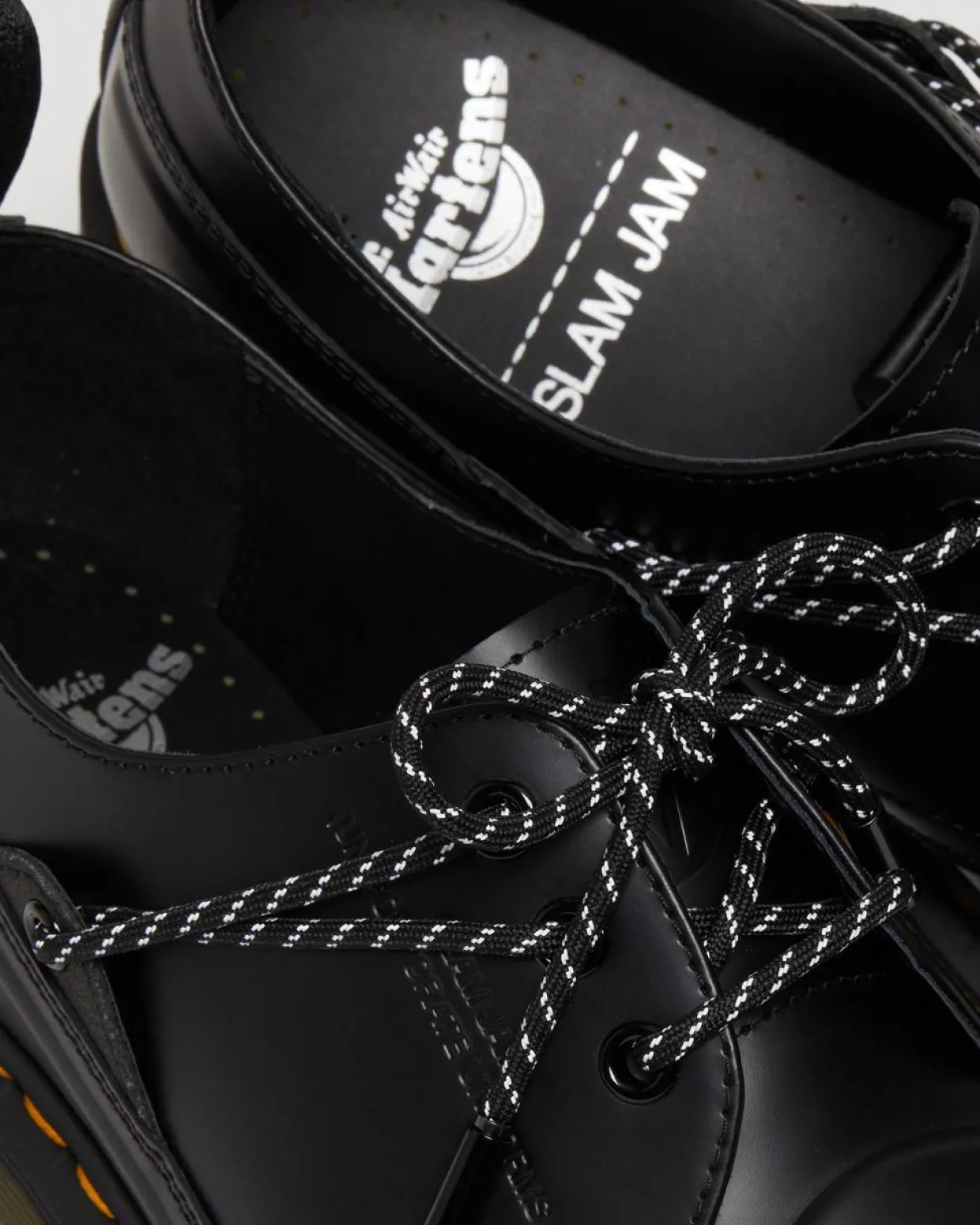 Dr. Martens Chaussures 1461 Slam Jam En Cuir Smooth Noir — Smooth Leather Shop
