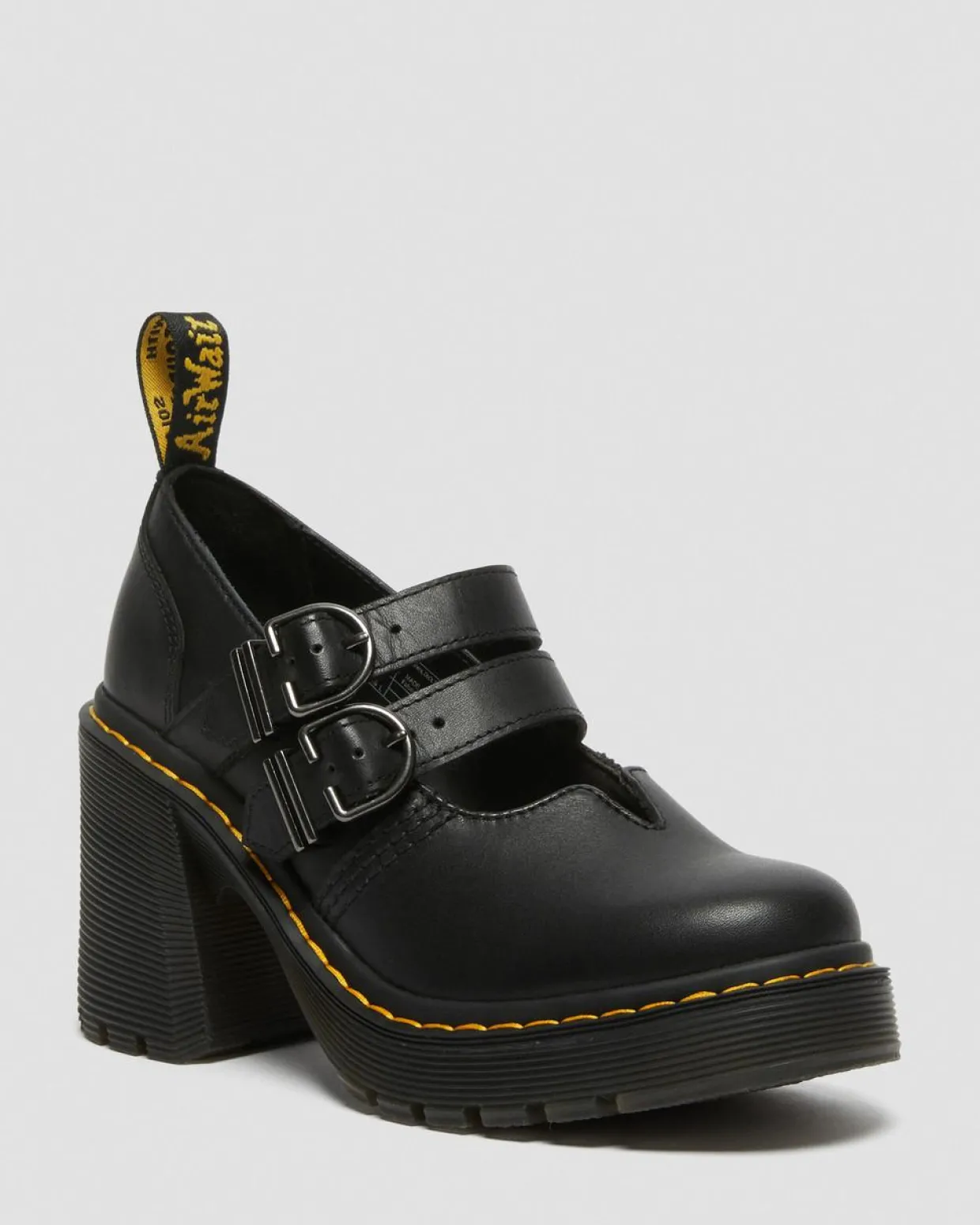 Dr. Martens Chaussures à Talons Eviee Sendal En Cuir Noir — Sendal Cheap