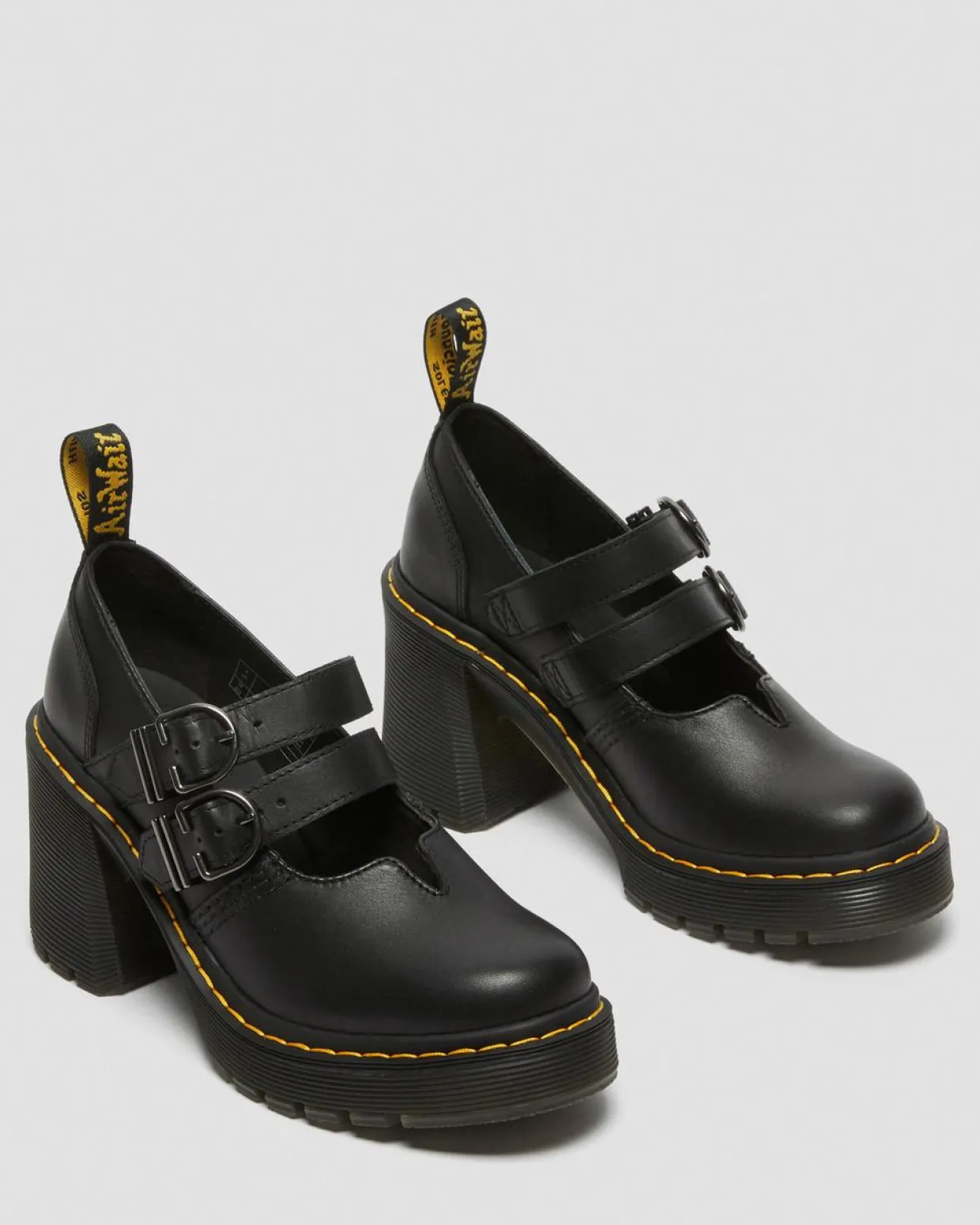 Dr. Martens Chaussures à Talons Eviee Sendal En Cuir Noir — Sendal Cheap