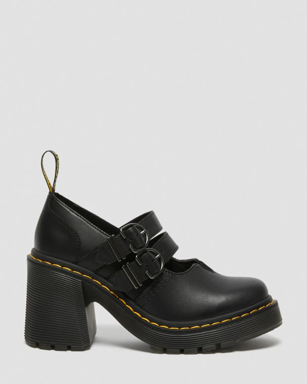 Dr. Martens Chaussures à Talons Eviee Sendal En Cuir Noir — Sendal Cheap