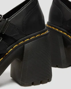 Dr. Martens Chaussures à Talons Eviee Sendal En Cuir Noir — Sendal Cheap