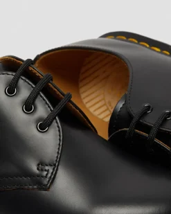 Dr. Martens Chaussures 1461 Vintage En Cuir Quilon Noir — Quilon Outlet