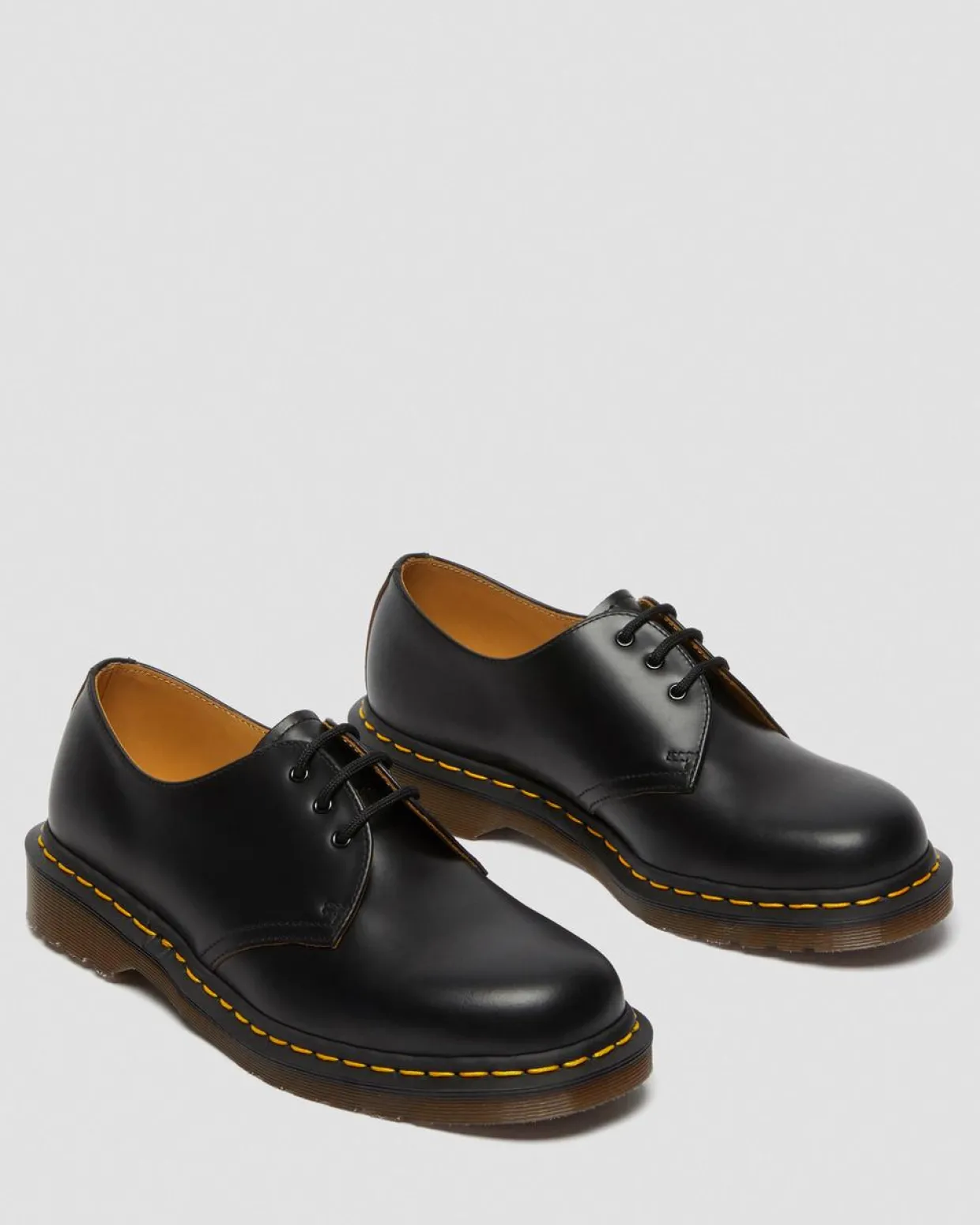 Dr. Martens Chaussures 1461 Vintage En Cuir Quilon Noir — Quilon Outlet