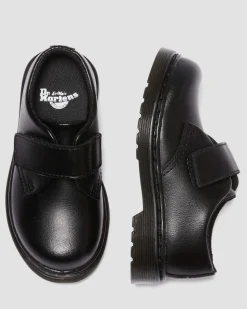Dr. Martens Chaussures Kamron En Cuir à Brides Velcro Pour Tout-petit Noir — T Lamper Clearance