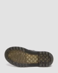 Dr. Martens Chaussures Kamron En Cuir à Brides Velcro Junior Noir — T Lamper Cheap