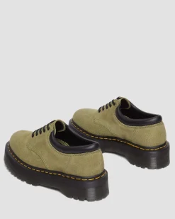 Dr. Martens Chaussures Plateformes 8053 En Cuir Tumbled Nubuck Muted Olive — Titan Shop