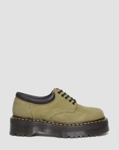 Dr. Martens Chaussures Plateformes 8053 En Cuir Tumbled Nubuck Muted Olive — Titan Shop