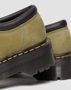 Dr. Martens Chaussures Plateformes 8053 En Cuir Tumbled Nubuck Muted Olive — Titan Shop