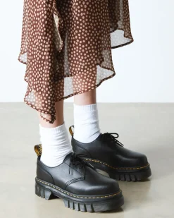 Dr. Martens Chaussures Plateformes Audrick En Cuir Nappa Lux Noir — Nappa Lux Clearance