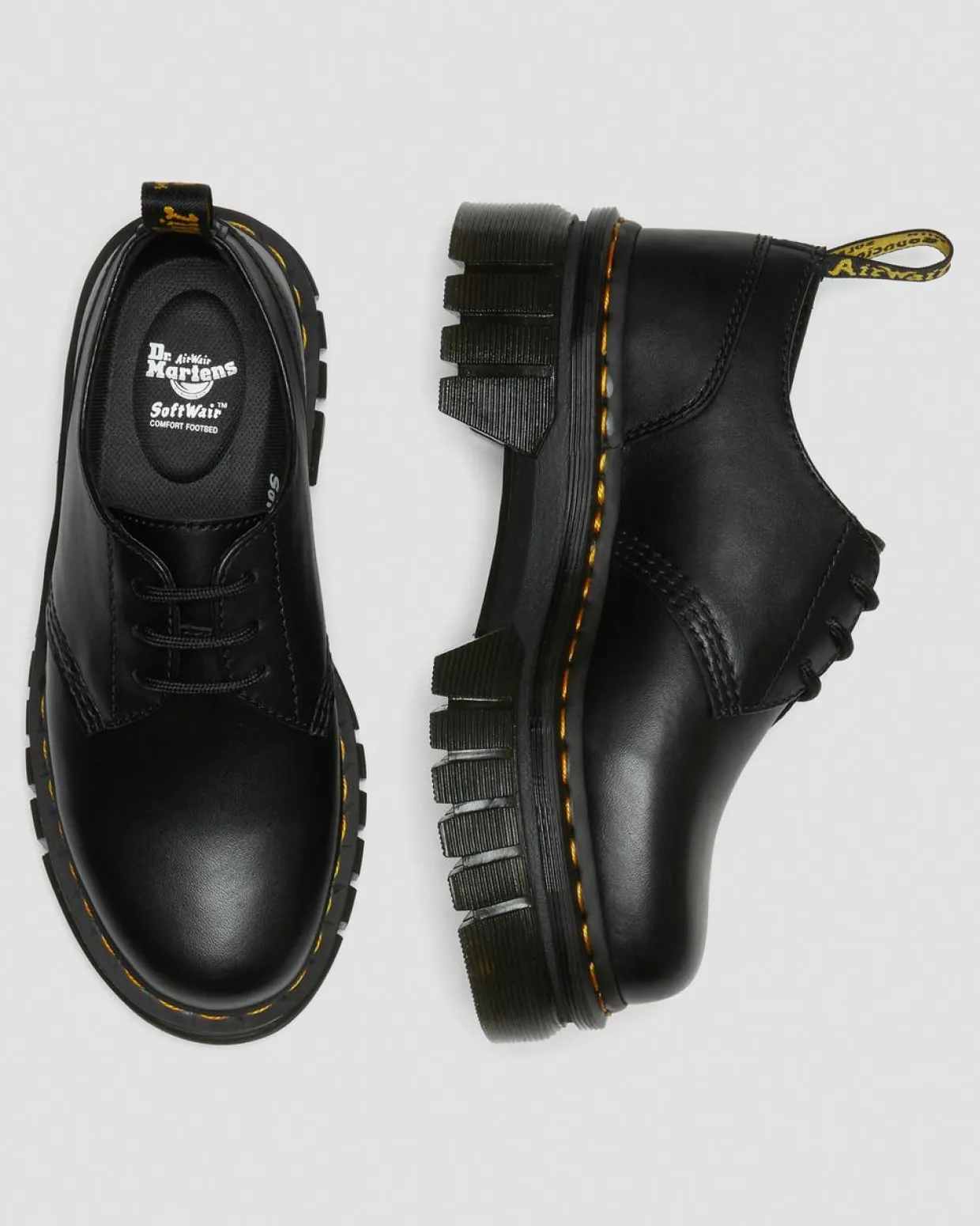 Dr. Martens Chaussures Plateformes Audrick En Cuir Nappa Lux Noir — Nappa Lux Clearance