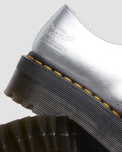 Dr. Martens CHAUSSURES PLATEFORMES QUAD 1461 MADEME EN CUIR ALUMIX Argenté — Alumix Best