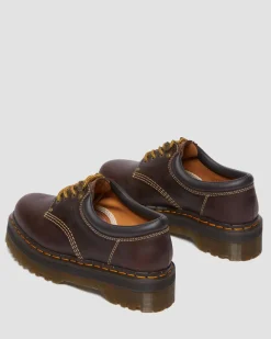Dr. Martens Chaussures Plateformes Quad II 8053 En Cuir Crazy Horse Marron foncé — Crazy Horse Sale