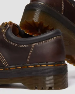 Dr. Martens Chaussures Plateformes Quad II 8053 En Cuir Crazy Horse Marron foncé — Crazy Horse Sale