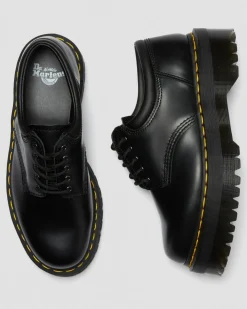 Dr. Martens Chaussures Plateformes Quad 8053 En Cuir Noir — Polished Smooth Best